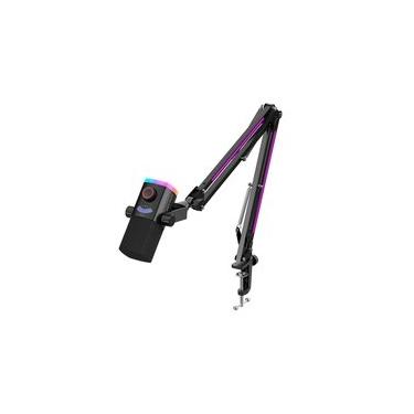 Imagem de Microfone Dinâmico Gamer Fifine AmpliGame AM8PROT, XLR/USB-C, RGB, Touch Mute, com Braço Articulado - AM8PROT