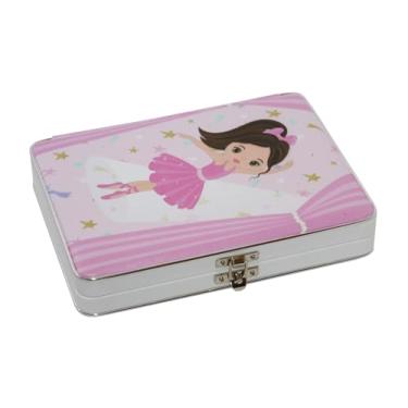 Imagem de Álbum Maleta Menina Bailarina Rosa Para 100 Fotos 15x21 + Diário