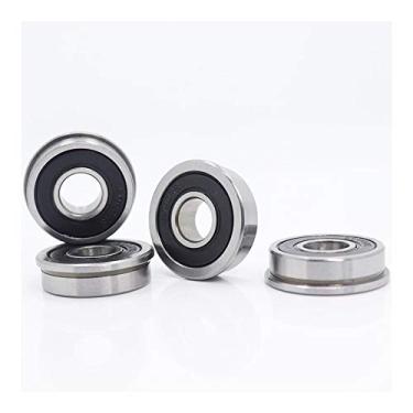 Imagem de Rolamentos flangeados F6000RS Rolamento de flange 10 x 26 x 8 mm ABEC-1 Flangeado F6000 RS 2RS 6000RS Rolamentos de esferas 4 peças produtos industriais (4 peças)