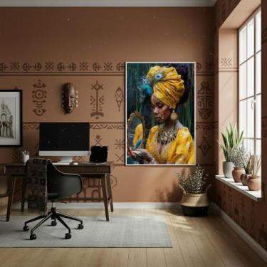 Imagem de Quadro Decorativo Oxum - Orixá Reverenciada - 70X50Cm - Quadros On-Lin