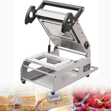 Imagem de Máquina de embalagem de selagem de alimentos – seladora térmica manual para sanduíche para caixas de viagem – Máquina de embalagem de alimentos com pressão manual para supermercado, 7 a 8 vezes/minuto