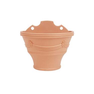 Imagem de PZHANGZVH Vaso de plantas 21 cm para pendurar na parede vaso de flores de resina jardim ao ar livre pátio casa café loja decoração de escritório pequeno vaso de flores plantador de flores (cor: 1) (1