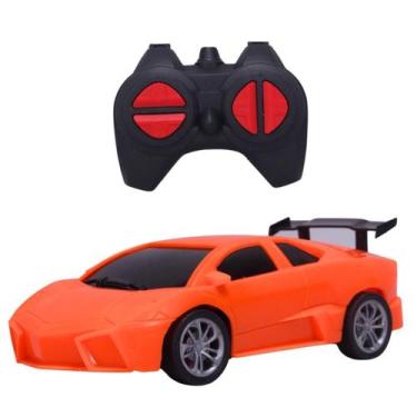 Imagem de Carro De Controle Remoto Esportivo Com Luz Volante Laranja - Castela