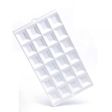 Imagem de Kit Forma Pastel Mini Ravioli 24 Cavidades Mais Rolo Massa Reforçado 2 Peças