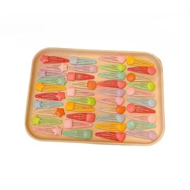 Imagem de KIT Presilha de Cabelo 5,5cm Infantil Colorido com Desenho Colorida/Coracao/Borboleta/flor-INLIS ANA(24 unidades)