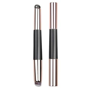 Imagem de Pincel labial de silicone | Aplicador de sombra de silicone, bastão cosmético portátil reutilizável de cabeça dupla para maquiagem e corretivo facial e pele facial
