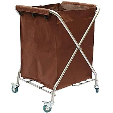 Imagem de Carrinhos, carrinho de hospital, suporte de suprimentos, carrinho de linho dobrável com roda de freio, carrinho dobrável para classificador de lavanderia, carrinho com rodinhas de coleção de hotel