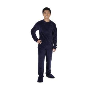 Imagem de Roupa De Dormir Juvenil Conjunto Pijama De Frio Menino-Masculino