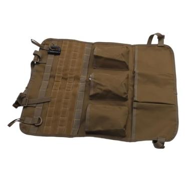 Imagem de SUNGOOYUE Parte Traseira do Saco de Armazenamento do Carro Organizador Multifuncional de Náilon Leve para Viagens Crianças Brinquedos Garrafas de água para Todos Os Assentos de Carro (Cáqui)