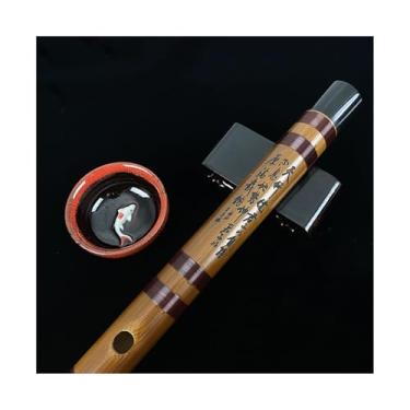 Imagem de Flauta de bambu profissional de flauta fina tocador de afinação de produção profissional (tecla D)
