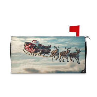 Imagem de SEHANY Capas de caixa de correio magnéticas tamanho padrão 45,7 x 50,7 cm, Natal, Papai Noel, caixa de correio decorativa, capa para caixa de correio para jardim ao ar livre e quintal