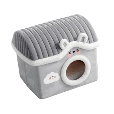 Imagem de Ioensy Cama casinha para gatos e filhotes, almofada para animais de estimação de pequeno e médio, lavável removível, confortável, esconderijo para, Cinza, Xl