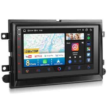Imagem de Rádio estéreo automotivo F150 de 7 polegadas, atualização, sem fio, Apple CarPlay, Android Auto para Ford F150 2004-2008, Android 8Core 4 + 64 GB F150 Car Play com Bluetooth, navegação GPS, Netflix