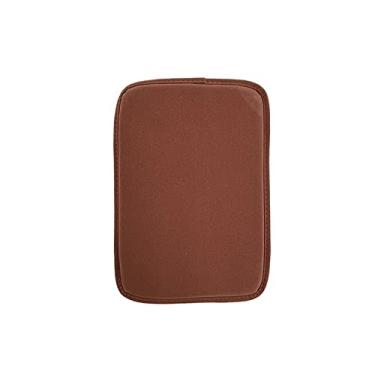 Imagem de HGTRH Capa de caixa de apoio de braço automotivo de 30 x 21 cm, estilo universal antiderrapante à prova d'água para console central de carro, capa de couro para apoio de braço, acessórios internos