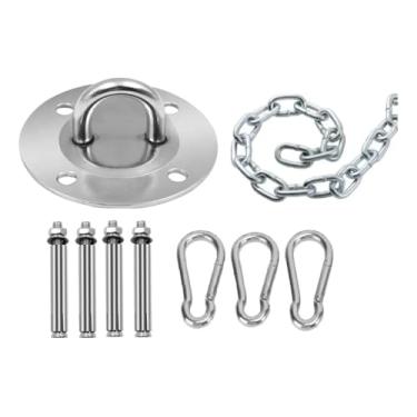 Imagem de Suporte de Teto para Saco de pancada, Cadeiras de Balanço e Redes, Kit c Corrente e Mosquetões de Aço Inoxidáve, Capacidade 180 kg