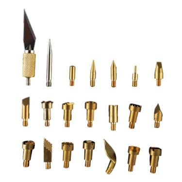 Imagem de Kit de pontas de ferro de solda, kit de caneta de pistola de solda para ferramentas de pirografia faça você mesmo, decoração de linha única, ótimo para amigos