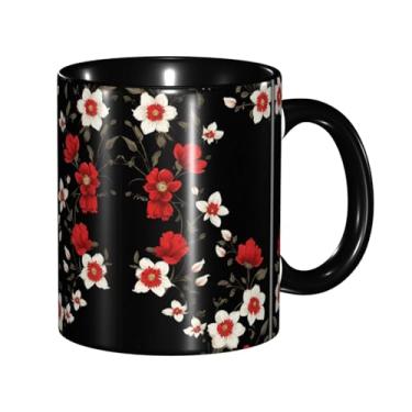 Imagem de Zeraoke Linda estampa floral criativa canecas de café, personalizadas, presente para família, tamanho 325 ml, unissex