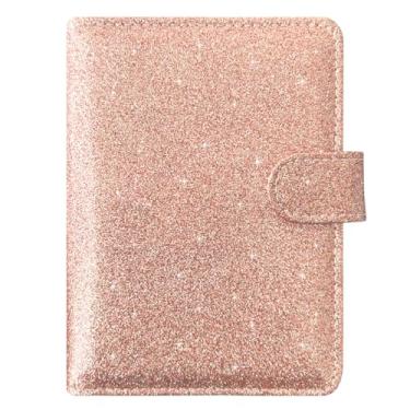 Imagem de ACdream Capa para passaporte, capa protetora de couro premium com bloqueio de RFID, capa de viagem para passaporte/cartão de crédito/passagem aérea,, AA - Glitter ouro rosa, 1, Clássico