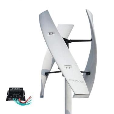 Imagem de 48v,HYZHANHONG Gerador de Pequena Turbina Eólica de 20000W Sem Ruído para Uso Doméstico 220V-12V Autoajustável Turbina Eólica Vertical com Controlador Moinho de Vento de Eixo Vertical