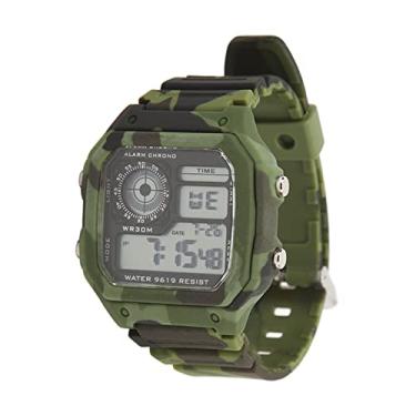 Imagem de Generic Relógio Esportivo Digital, Relógio Cronógrafo Digital Fashion à Prova d'água, Luminoso, Resistente à Queda, Despertador para a Vida Diária (DO Verde)