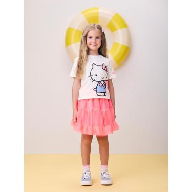 Imagem de Saia Shorts de Tule Rosa Neon Claro Babadinhos Momi-Feminino