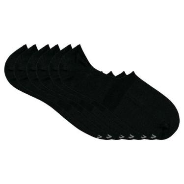 Imagem de Kit 6 Meias Mash Esportiva Super Invisível Com Silicone 217.01, Preto,