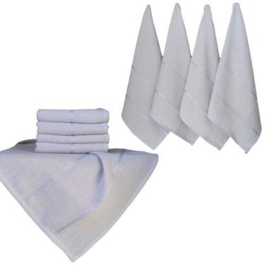 Imagem de Kit: 12 Pano de Prato Bordar Ponto Cruz - Amabile, Branco Sem Estampa