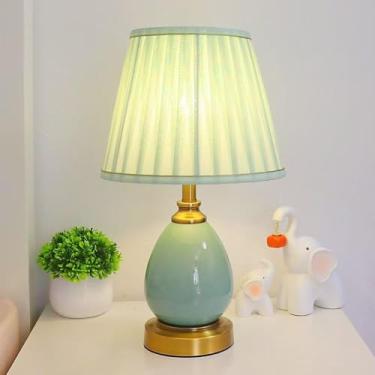 Imagem de Quarto Contemporâneo Lâmpada De Mesa De Cerâmica LED Criatividade Americana Sala De Estar Quarto Infantil Estudo Villa Hotel Cabeceira Mesa Luz (Estilo 4)