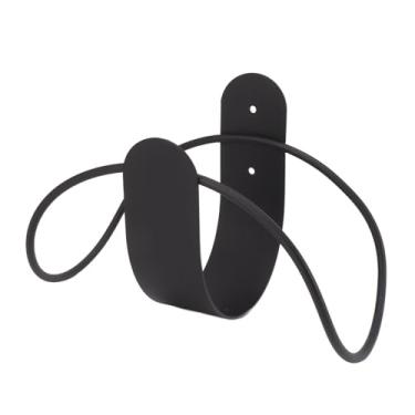 Imagem de Alomejor Cabides de Mangueira para Exterior, Suporte de Montagem Em Parede de Aço Inoxidável Com Carga de 50LB para Armazenamento de Mangueira de Oficina de Garagem de Jardim Ao Ar Livre (Preto)