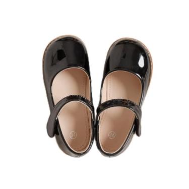 Imagem de Sapatilhas Mary Jane para meninas pequenas, sapatos sociais macios de princesa com laço para festa de casamento, uniforme escolar, caminhada casual, Natal e batismo, 01 Preto, 8.5 Toddler