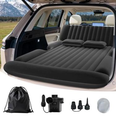 Imagem de Colchão de ar SUV Cama de acampamento – Dupla face flocagem viagem acampamento para porta-malas SUV e assento traseiro