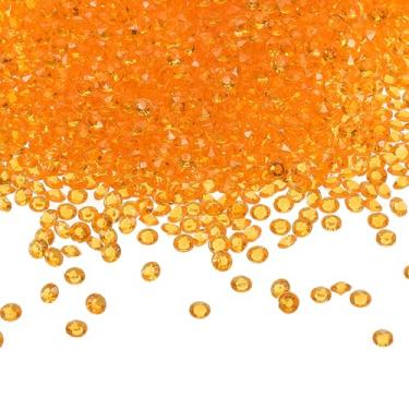Imagem de PATIKIL 10.000 peças de cristais de confetes para mesa de casamento, diamantes acrílicos, 4,5 mm, pedras preciosas para decoração de mesa de centro de mesa, contas de vaso de festa, amarelo dourado