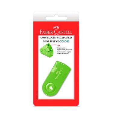 Imagem de Apontador com Depósito Mini Sleeve Colors Neon Verde - Faber-Castell