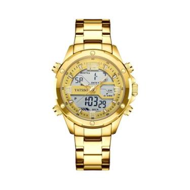 Imagem de Relógio Híbrido Masculino De 45mm Com Display Digital Quartz, Ponteiro