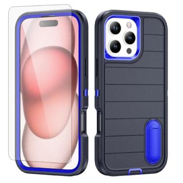 Imagem de Asuwish Capa de celular para iPhone 16 Pro Max 6,9 polegadas com protetor de tela de vidro temperado e suporte macio Slicone Hard Holder Acessórios i Phone16 16Pro i16 ProMax 16ProMax feminino