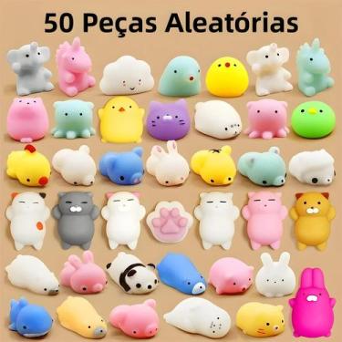 Imagem de Kawaii Mochi Squishies 50-50PCS Brinquedos Antiestresse Para Crianças 