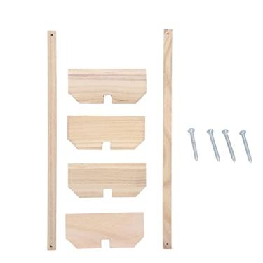 Imagem de GLOGLOW 2 Conjuntos de Poleiros de Madeira para Frango, Suporte de Madeira Forte para Pássaros, Ideal para Galinhas e Papagaios, 15,7x5,6x2,4in, Material de Tronco Natural