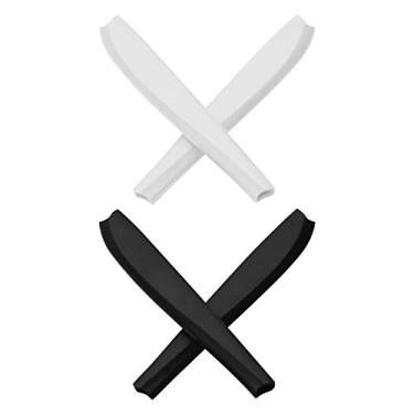 Imagem de Mryok 2 pares de meias de substituição para Oakley Commit Square (SQ) OO9086 - Branco e preto