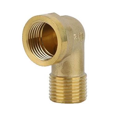 Imagem de SIWOTED 5pcs G1/2” Conector adaptador de acessórios para tubos de latão para cozinha de banheiro (B, cotovelo de fio interno e externo de cobre)