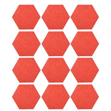 Imagem de Cryfokt Kit de Painéis de Espuma de Absorção de Som Acústico Hexagonal Agradável para Casa, Pacote de Isolamento Acústico de Redução de Ruído para Decoração de Quarto, Painéis de Fibra de Poliéster