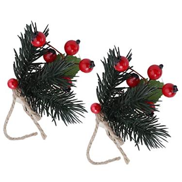 Imagem de 2 Peças Anel de Guardanapo Decorativo Design Inovador Agulhas Pinheiro para Decoração Mesa Diária Feriado Aniversário Ano Novo Casamento Festa Hotel R