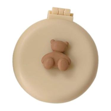 Imagem de Zerodis Escova de Cabelo Dobrável Escova de Cabelo Com Espelho Mini Pente Compacto Tamanho de Viagem Pente de Massagem para Homens Mulheres de Dobrável Redonda de de Viagem de Doméstico
