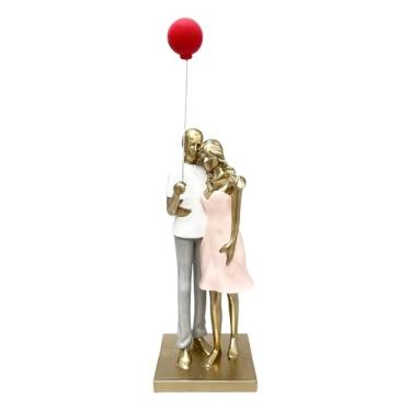 Imagem de Ｂｅｓｇａ Estatueta decorativa de casal em resina, peça colecionável, escultura abstrata, ornamento de mesa para decoração de casa no Dia dos Namorados, Style D