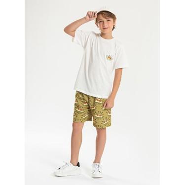 Imagem de Conjunto Verão Menino Natural Camiseta e Bermuda Solzinho de Óculos, 2