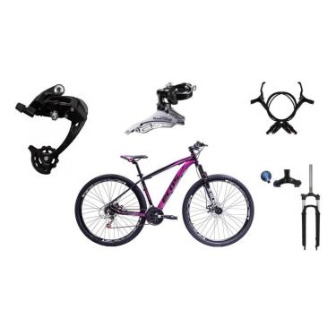 Imagem de Bicicleta Aro 29 Ecos Touareg 27 Marchas, K7, Freios Hidráulicos E Suspensão Trava-Unissex