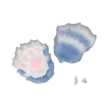 Imagem de Luvas De Inverno Femininas Quentes De Pelo Sintético Sem Dedos Com Gar