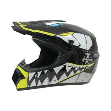 Imagem de Kit De Capacete MX Infantil Com Certificação DOT/ECE, Óculos Ventilado