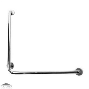 Imagem de Barra De Apoio Inox Polido 90º Em L De 1.1/4 De 70x70cm - Roddex