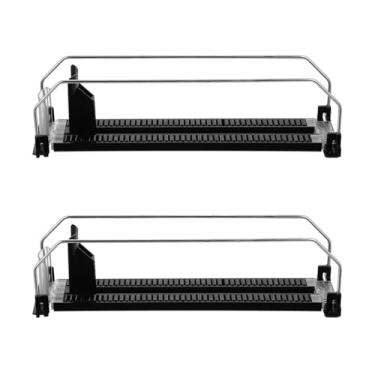 Imagem de 2 peças empurradores automáticos de reabastecimento de bebidas, sistema organizador de bebidas deslizante, refrigerador, despensa, máquina de venda automática, prateleira, dispensador de bebidas
