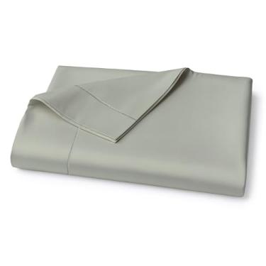 Imagem de Lane Linen Lençol de cima 100% algodão egípcio King Size (284,5 cm x 264,2 cm) - tecido acetinado elegante, ultramacio, respirável, altamente durável - mineral